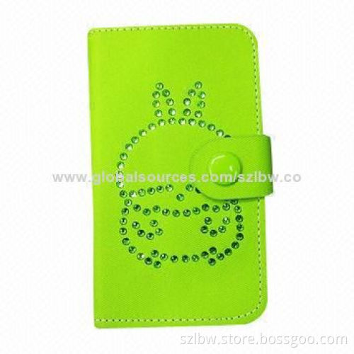 Leather cases for Samsung 7100, flip closure, credit card holder